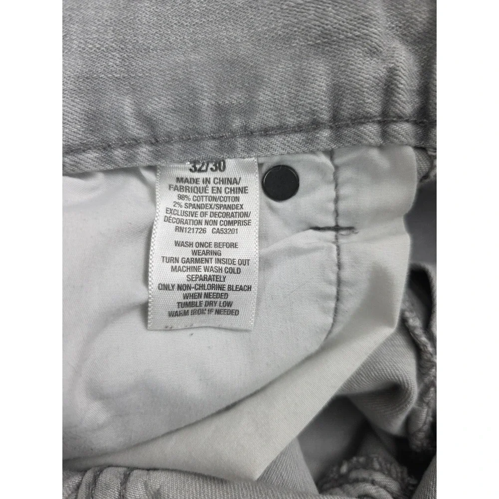 Aeropostale Jeans Skinny Tapered Fit Gray Denim Mens 32x30 Nice Whiskers